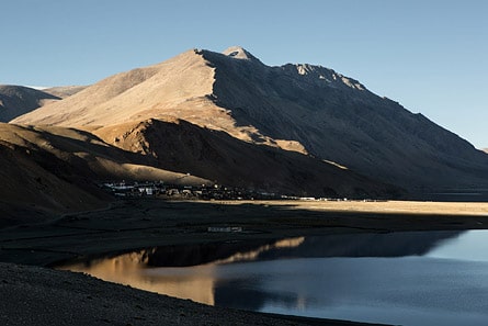 Korzok village on the bank of Tso Moriri Lake, Ladakh