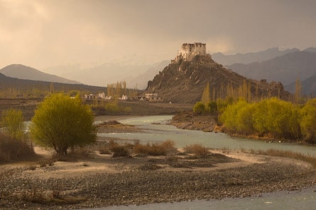 Stakna Monastery in cloudy weather, Ladakh