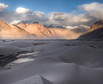 Hunder Sand Dunes in the Morning, Nubra Valley, Leh-Ladakh Tour Package