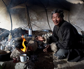 Nomad in Tent, Tso Moriri Lake, Leh-Ladakh Tour Package