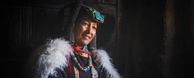 Ladakhi Women in Traditional Dress, Leh-Ladakh Tour Package